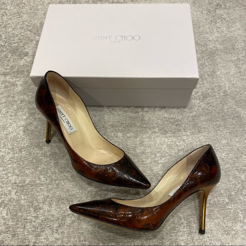 Jimmy Choo Colorado Tie Dye Brown Heels 36.5 Pumps